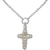 Alwand Vahan 14k Gold & Sterling Silver Diamond Pendant photo