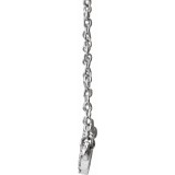 14K White 1/6 CTW Diamond Heartbeat 16-18 Necklace photo 2