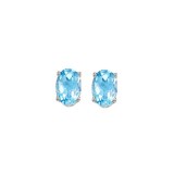 Gems One 14Kt White Gold Blue Topaz (7/8 Ctw) Earring photo