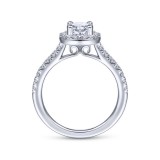 Gabriel & Co. 14k White Gold Contemporary Halo Engagement Ring photo 2