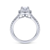 Gabriel & Co. 14k White Gold Contemporary Halo Engagement Ring photo 2