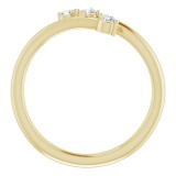 14K Yellow 1/5 CTW Diamond Three-Stone Bypass Ring photo 2