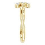 14K Yellow 1/5 CTW Diamond Three-Stone Bypass Ring photo 4