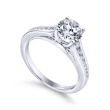 Gabriel & Co. 14k White Gold Contemporary Straight Engagement Ring photo 3