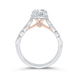 Shah Luxury 14K Two-Tone Gold Diamond Engagement Ring (Semi-Mount) photo 4