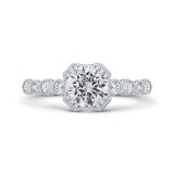 Shah Luxury 14K Two-Tone Gold Diamond Engagement Ring (Semi-Mount) photo