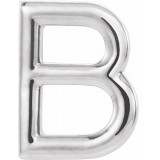 14K White Single Initial B Earring photo