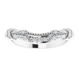 14K White 1/6 CTW Diamond Vintage-Inspired Matching Band photo 3