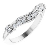 14K White 1/6 CTW Diamond Vintage-Inspired Matching Band photo