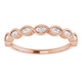 14K Rose 1/4 CTW Diamond Anniversary Band photo 3