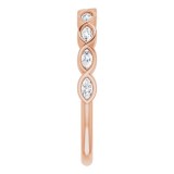 14K Rose 1/4 CTW Diamond Anniversary Band photo 4