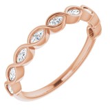 14K Rose 1/4 CTW Diamond Anniversary Band photo