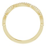 14K Yellow 1/8 CTW Diamond Infinity-Inspired Beaded Anniversary Band photo 2