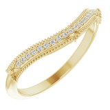 14K Yellow .04 CTW Diamond Vintage-Inspired  Matching Band photo