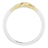 14K White & Yellow Infinity-Style Ring photo 2