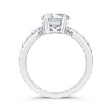 Shah Luxury 14K White Gold Oval Diamond Engagement Ring (Semi-Mount) photo 4