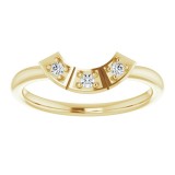 14K Yellow .06 CTW Diamond Matching Band photo 3