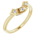 14K Yellow .06 CTW Diamond Matching Band photo