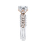Shah Luxury 14K Two-Tone Gold Diamond Engagement Ring (Semi-Mount) photo 3