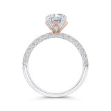 Shah Luxury 14K Two-Tone Gold Diamond Engagement Ring (Semi-Mount) photo 4