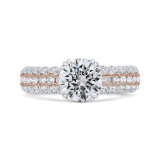 Shah Luxury 14K Two-Tone Gold Diamond Engagement Ring (Semi-Mount) photo