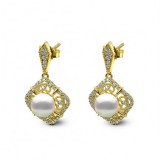 Imperial Pearl 14K Yellow Gold Akoya Pearl Earring photo