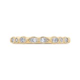 Shah Luxury 14K Yellow Gold Pear Oval and Round Diamond Wedding Band photo