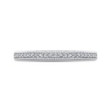 Shah Luxury 14K White Gold Round Diamond Half-Eternity Wedding Band photo