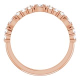 14K Rose 3/8 CTW Diamond Anniversary Band photo 2