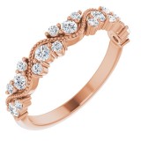 14K Rose 3/8 CTW Diamond Anniversary Band photo