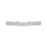 Shah Luxury 14K White Gold Round Diamond Wedding Band photo