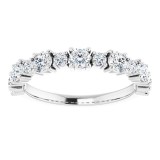 14K White 7/8 CTW Diamond Anniversary Band photo 3