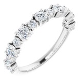 14K White 7/8 CTW Diamond Anniversary Band photo