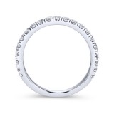 Gabriel & Co. 14k White Gold Contemporary Anniversary Wedding Band photo 2