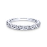 Gabriel & Co. 14k White Gold Contemporary Anniversary Wedding Band photo