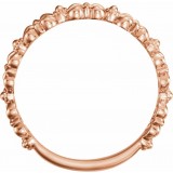 14K Rose Stackable Bead Ring photo 2