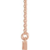 14K Rose Sculptural-Inspired Bar 16-18 Necklace photo 2
