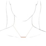 14K Rose Sculptural-Inspired Bar 16-18 Necklace photo 3