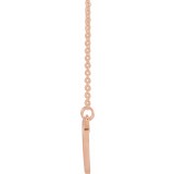 14K Rose 13.8x13 mm Heart 16 Necklace photo 2