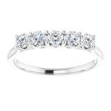 14K White 1/2 CTW Diamond Anniversary Band photo 3