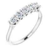 14K White 1/2 CTW Diamond Anniversary Band photo