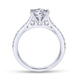 Gabriel & Co. 14k White Gold Contemporary Straight Engagement Ring photo 2