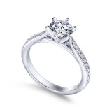 Gabriel & Co. 14k White Gold Contemporary Straight Engagement Ring photo 3