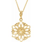 14K Yellow Decorative 18 Necklace photo 2
