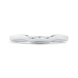 Shah Luxury 14K White Gold Plain Wedding Band photo