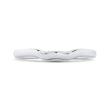 Shah Luxury 14K White Gold Plain Wedding Band photo