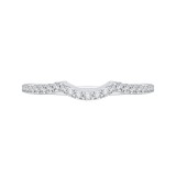 Shah Luxury 14K White Gold Half-Eternity Round Diamond Wedding band photo