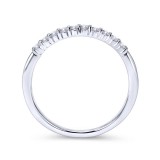 Gabriel & Co. 14k White Gold Contemporary Diamond Wedding Band photo 2