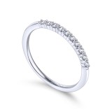 Gabriel & Co. 14k White Gold Contemporary Diamond Wedding Band photo 3