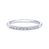 Gabriel & Co. 14k White Gold Contemporary Diamond Wedding Band photo